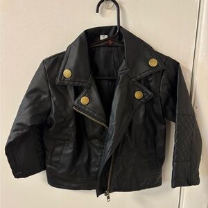 Kids Black Jacket with Gold Accents